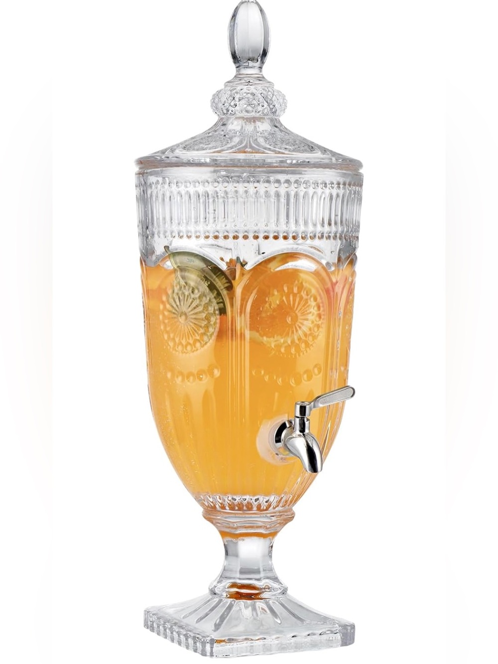 Rockwell Spirts Glass Drink Dispenser with Lid and Spigot - Clear